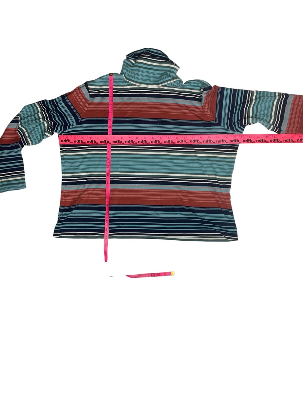L.L.Bean XL Petite Supima Cotton Striped Turtleneck Top Multicolor - Picture 6 of 8